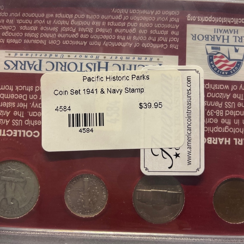 NEW 1941 Pearl Harbor Commemorative Coin & Stamp Collection, Navy Stamp, 4 Coins - Picture 4 of 5